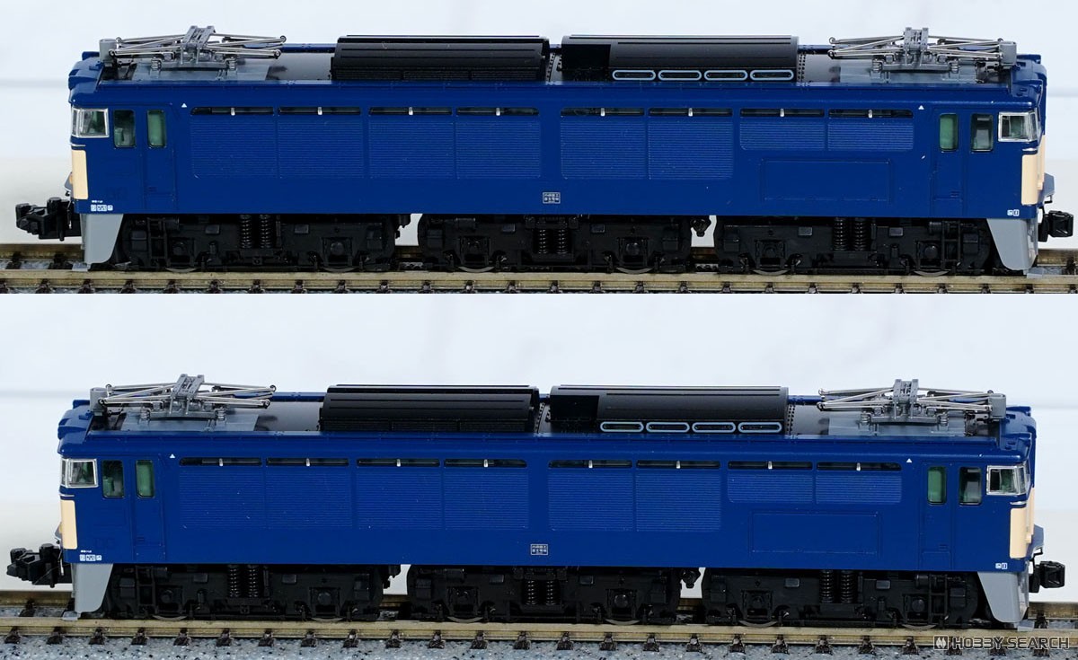 TOMIXのEF63電気機関車3次形 Nゲージの2両セット、青色。 JR EF63形