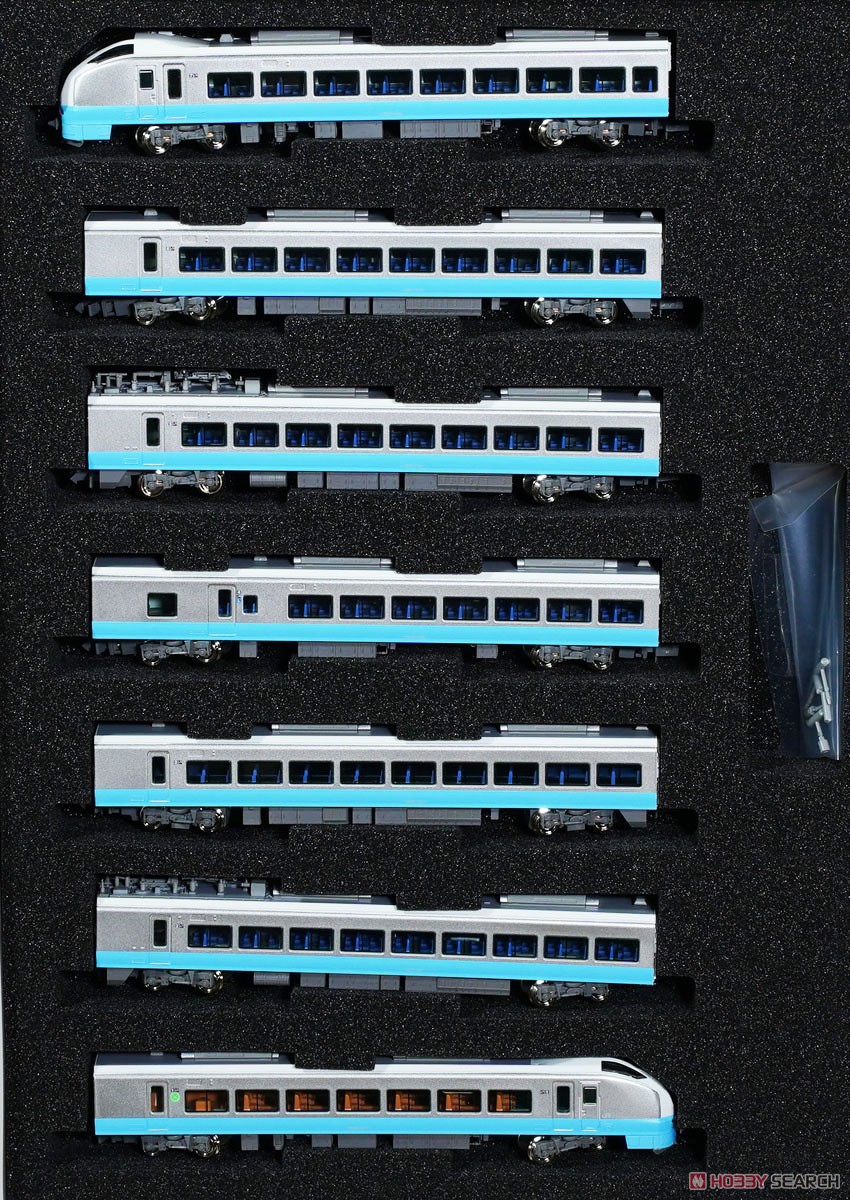 E653系1000番代 (水色) 7両編成セット (動力付き) (7両セット) (塗装