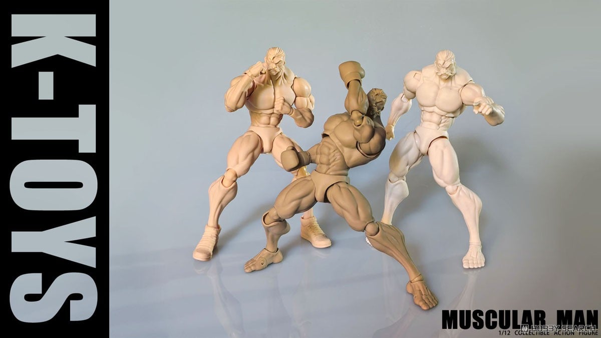 Kトイズ 1/12 マスキュラーマン アクションフィギュア ボディ ブラック