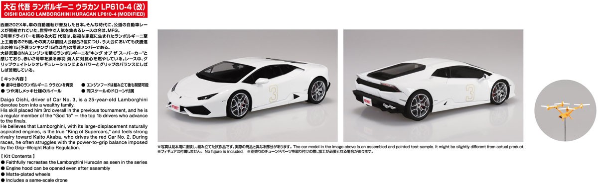大石代吾 ランボルギーニ ウラカン LP610-4 (改) (プラモデル