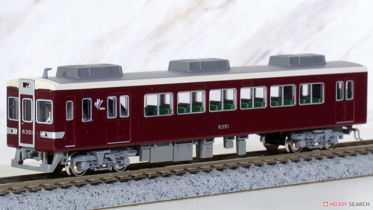 阪急 6300系 (小窓あり) 4両基本セット (基本・4両セット) (鉄道模型