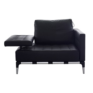 Cassina（カッシーナ）241-21 PRIVE 1人掛ロングシート 黒革（13X606