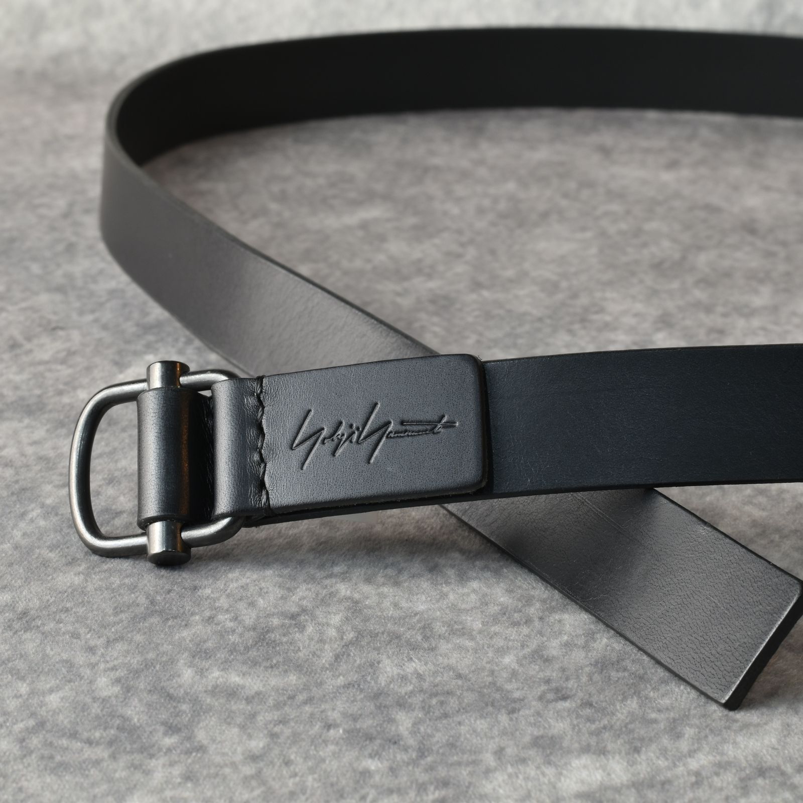 yohji yamamoto - MAT SOFT OIL 25MM FREE BELT （BLACK） / 25MM