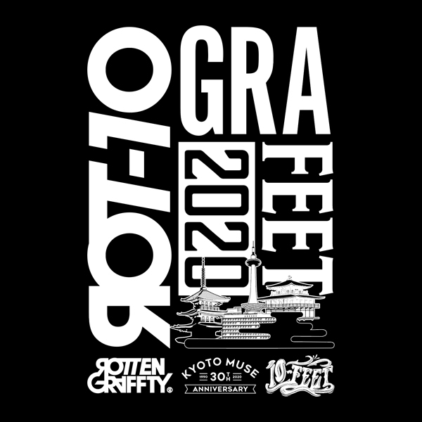 10-FEET・ROTTENGRAFFTY・KYOTO MUSE 】 トリプルコラボTシャツ 《発送
