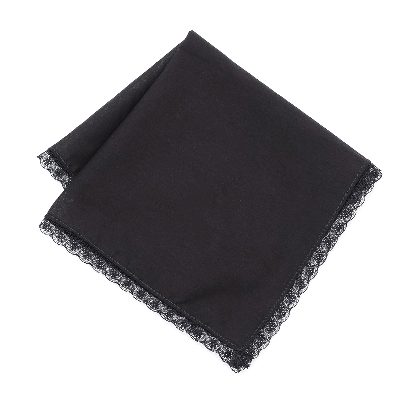 レース付きフォーマル用ハンカチ 黒【AOKI公式通販】