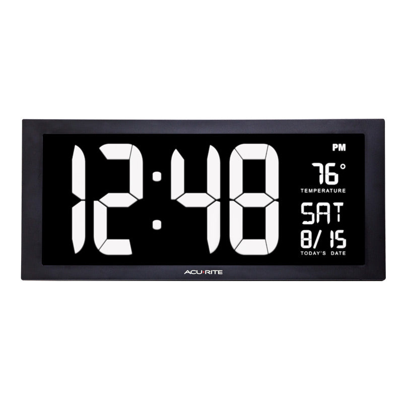 Large Digit LED Calendar Clock with Indoor Temperature (14.5