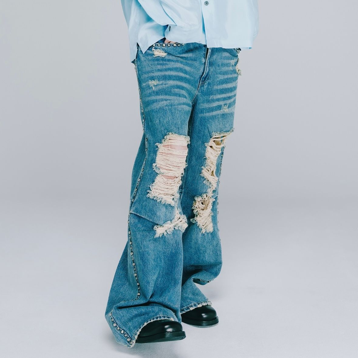 BREATH - 【残り一点】Suicide Studs Wide Denim Pants | ACRMTSM