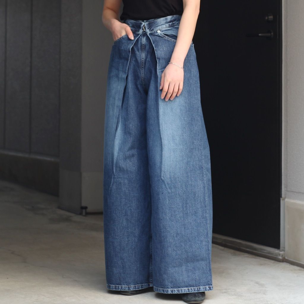 JOHNLAWRENCESULLIVAN - 【残りわずか】Washed Denim Wide Pants(WOMEN