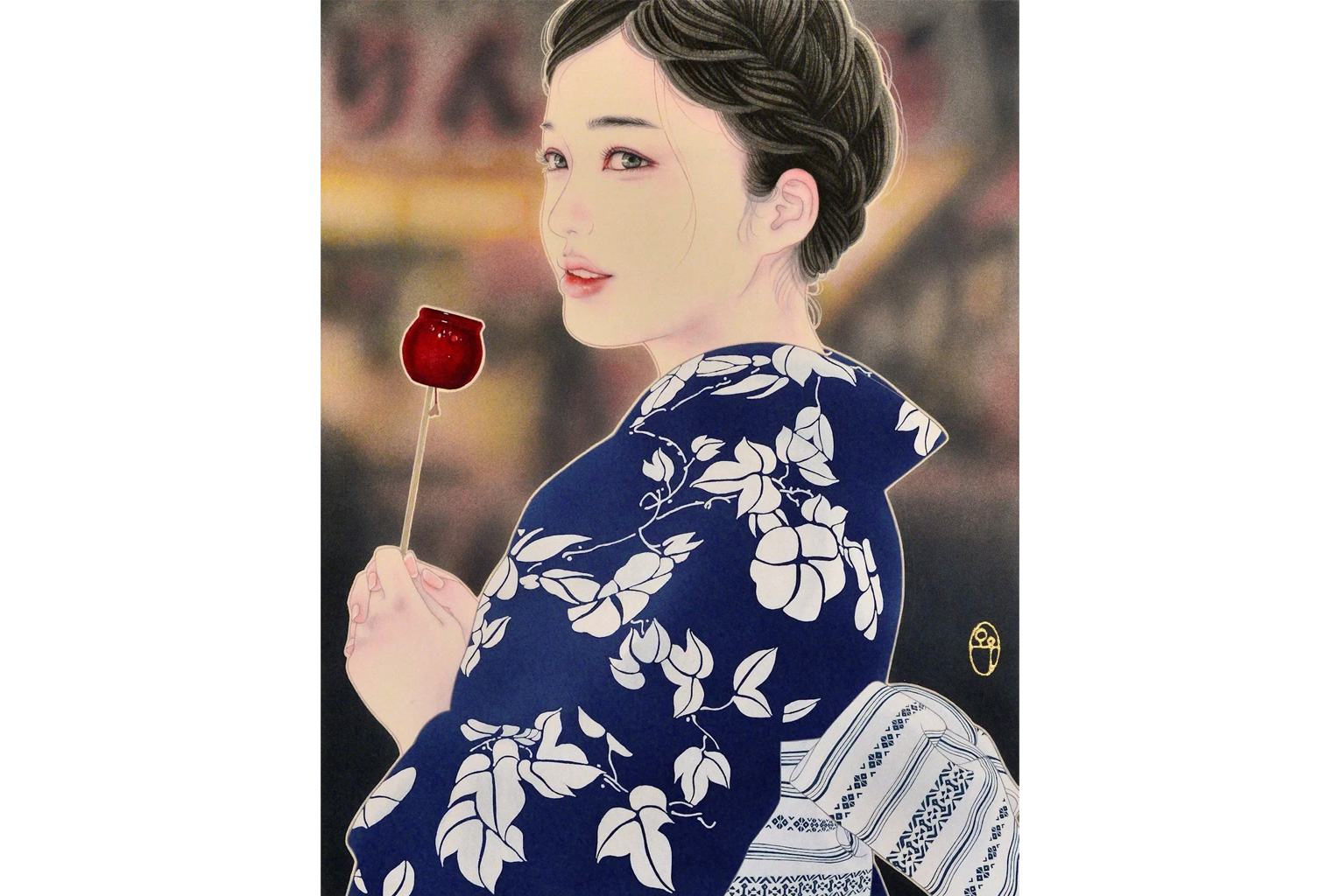 新版画へのオマージュ！麗しの浴衣美人が木版画に 日本画家・宮﨑優