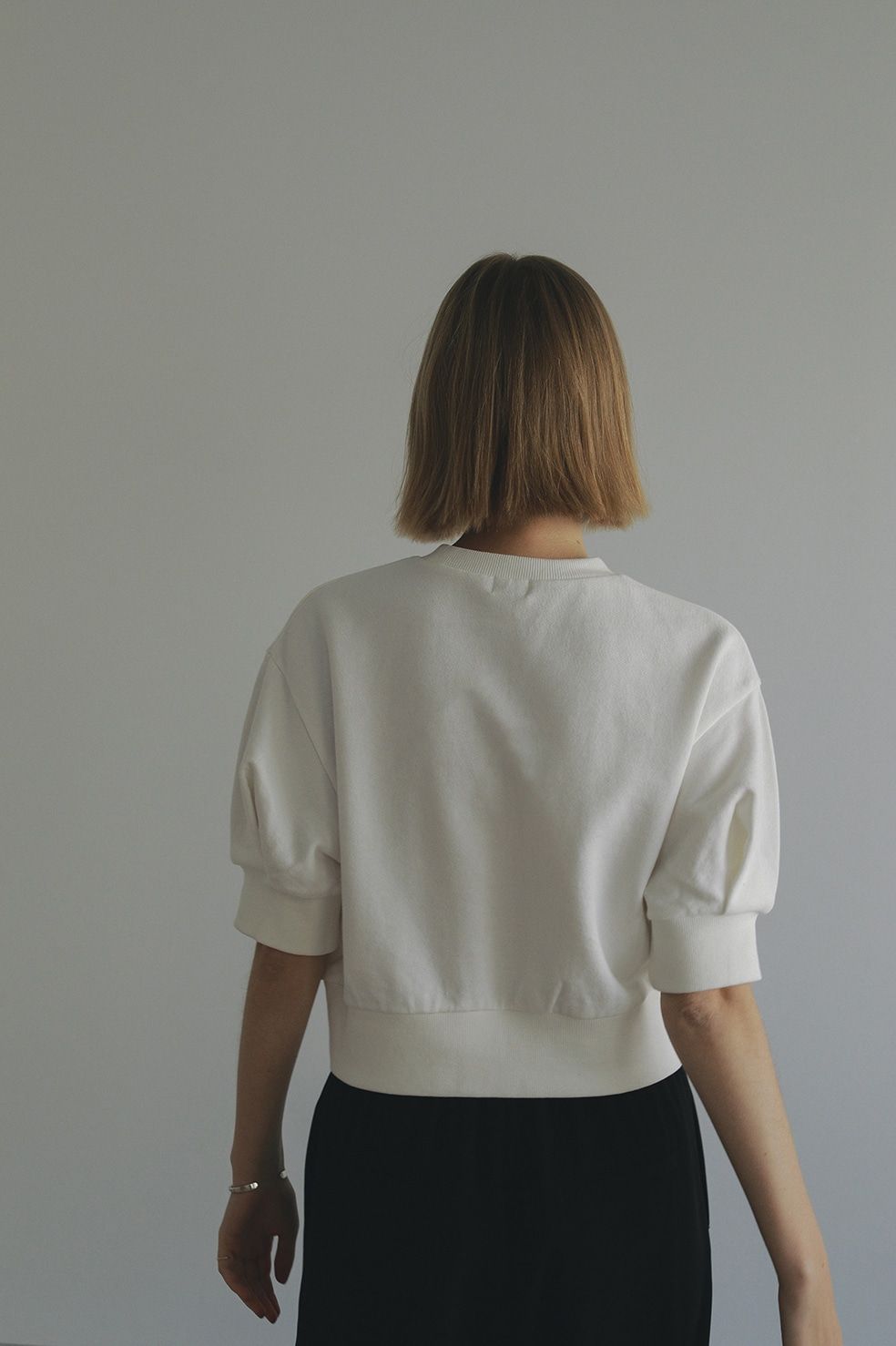 MANOF - パフスリーブトップス - PUFFSLEEVE SWEAT TOPS - WHITE