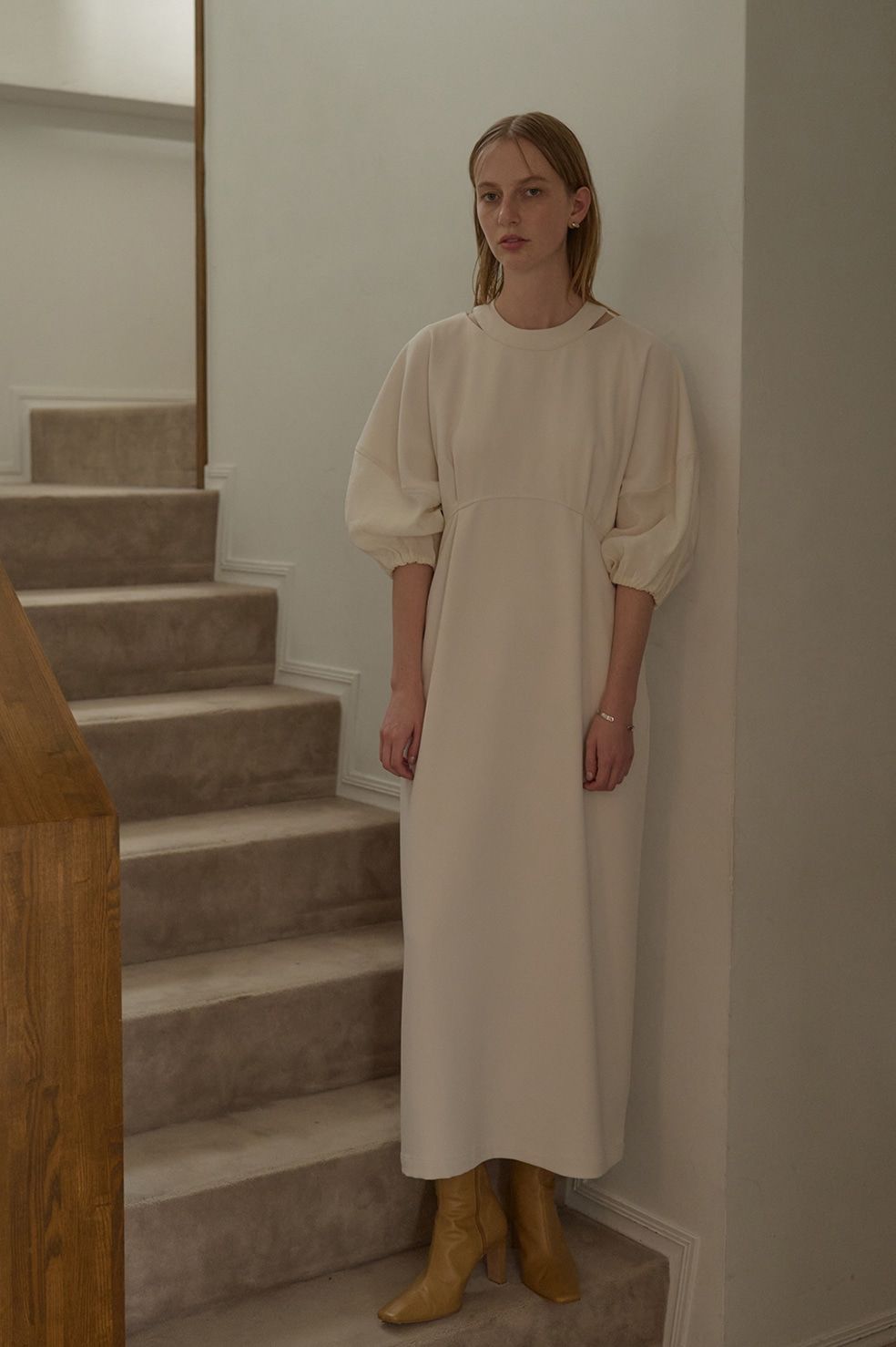 MANOF - ボリューム スリーブ ワンピース - VOLUME SLEEVE ONE PIECE