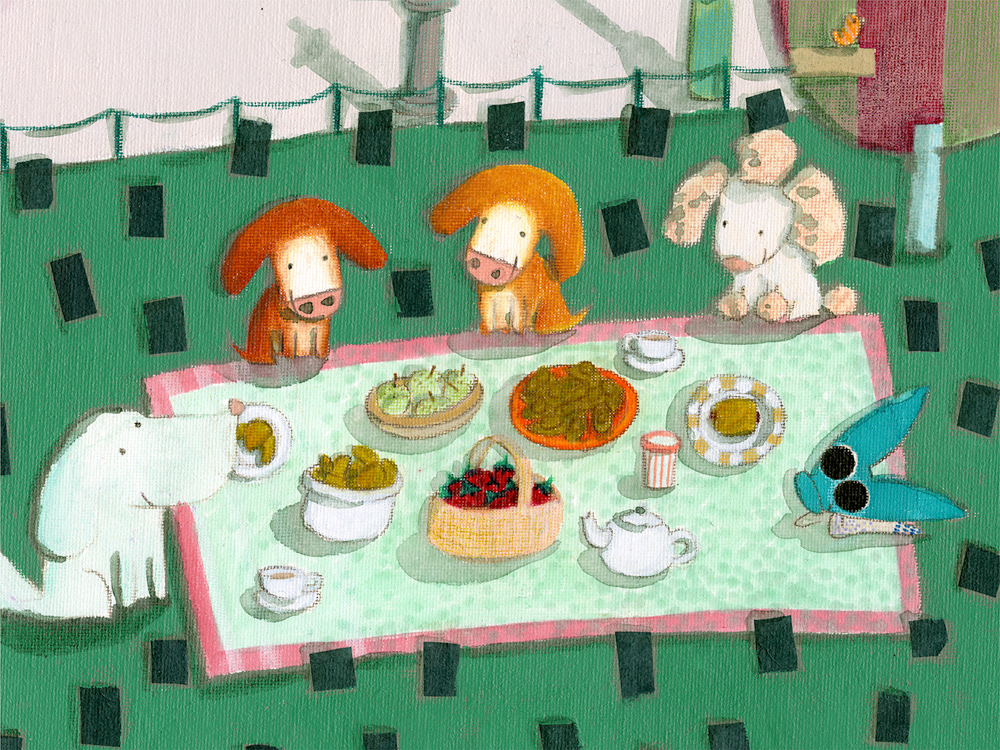 キロメロ 絵画 (版画/キャンバスジクレー) モンソー公園の休日 8903