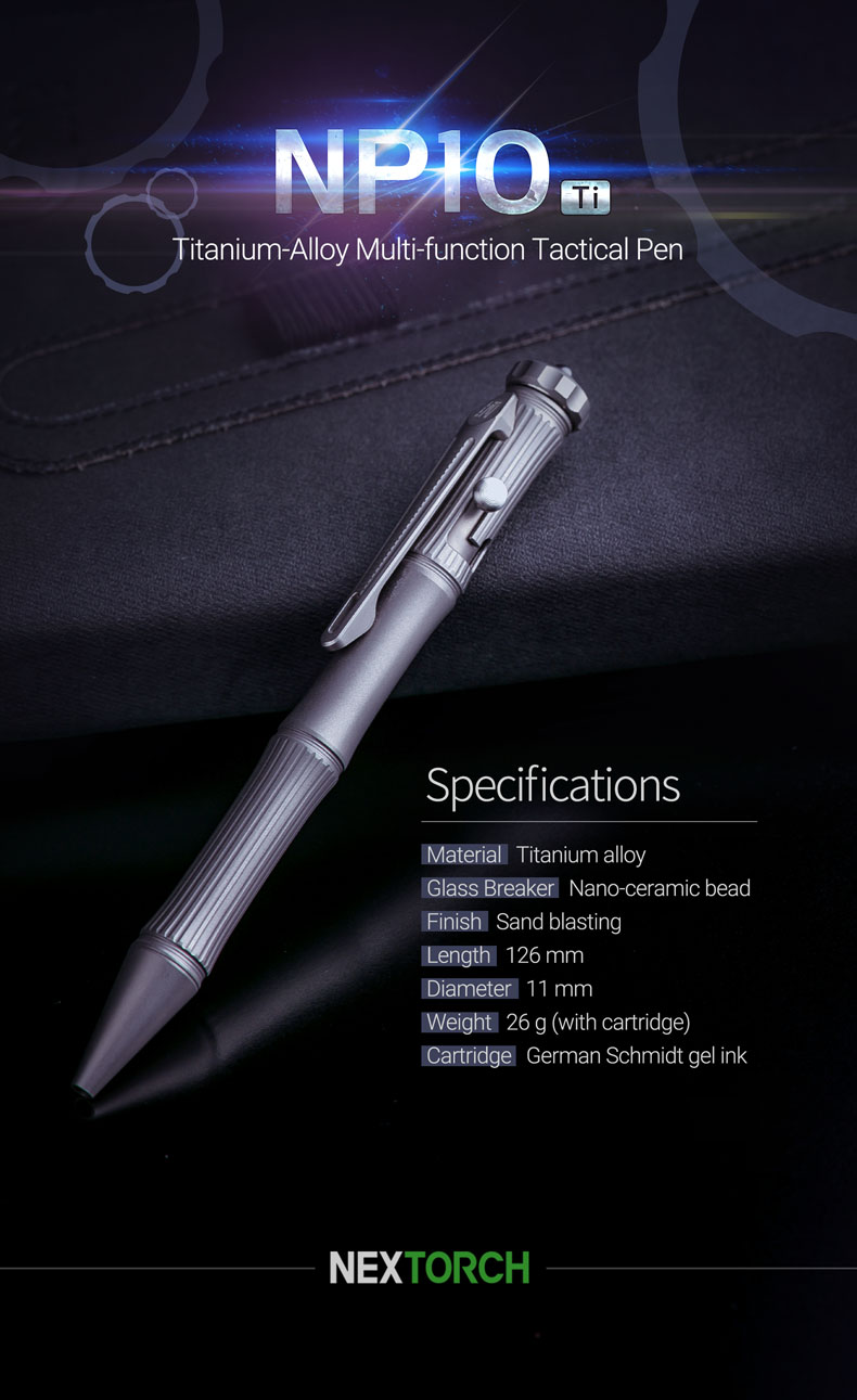 ネクストーチ チタン合金を使用したタクティカルペン