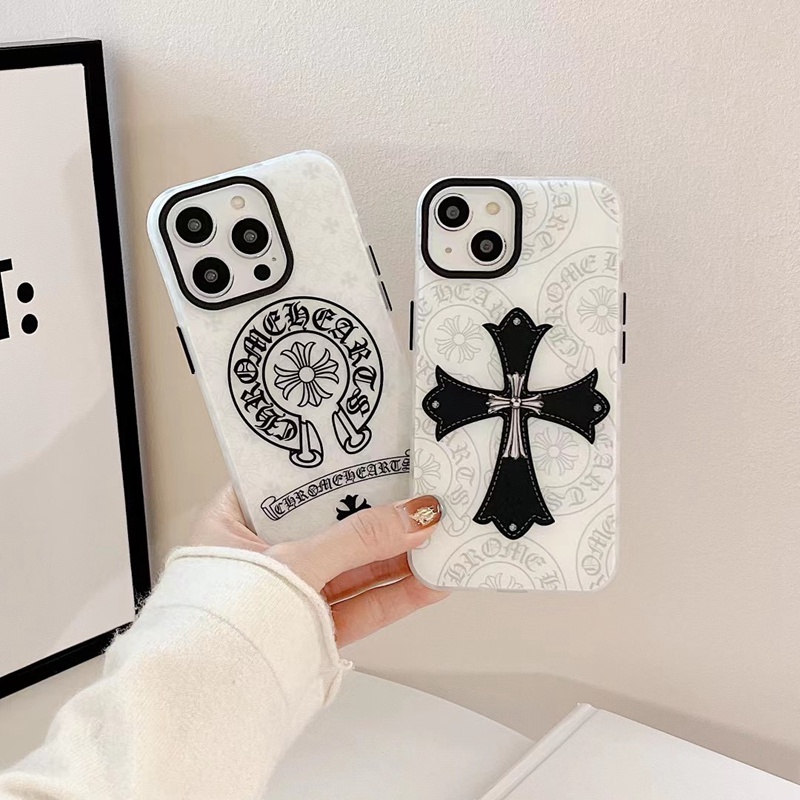 ロムハーツ iPhone14pro maxケース マット調 chrome hearts アイフォン
