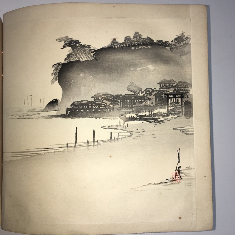 春画画帖浮世絵版画12図柄、版元大黒屋松本平吉、明治期出版 明治期