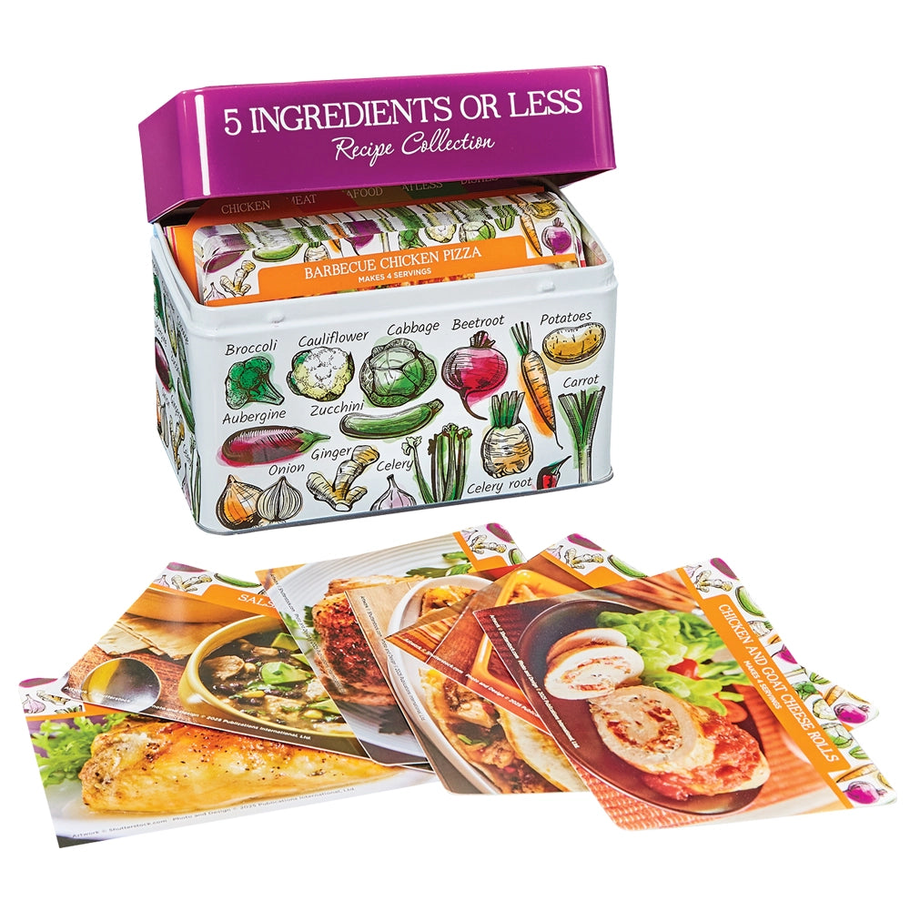 5 Ingredients or Less Recipe Card Collection | Bits and Pieces