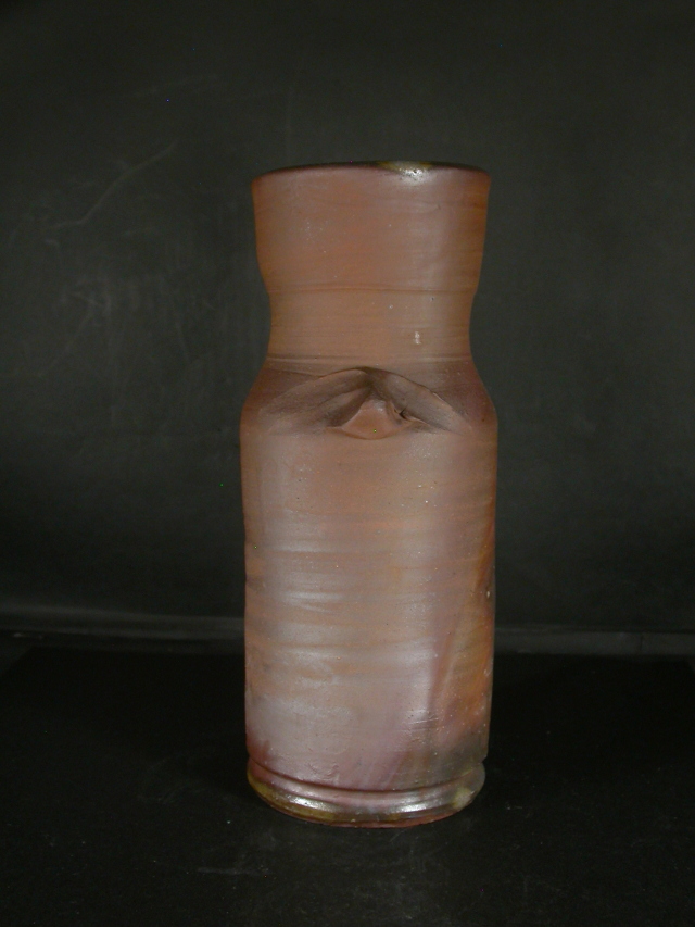 備前 人間国宝 藤原啓 長男 人間国宝 藤原雄 花入 共箱 本物保証