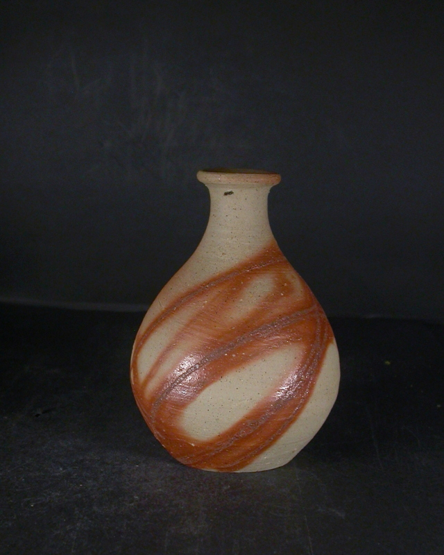 備前焼 備前焼人間国宝 伊勢崎 淳 共箱付緋襷徳利14 備前焼卸・小売