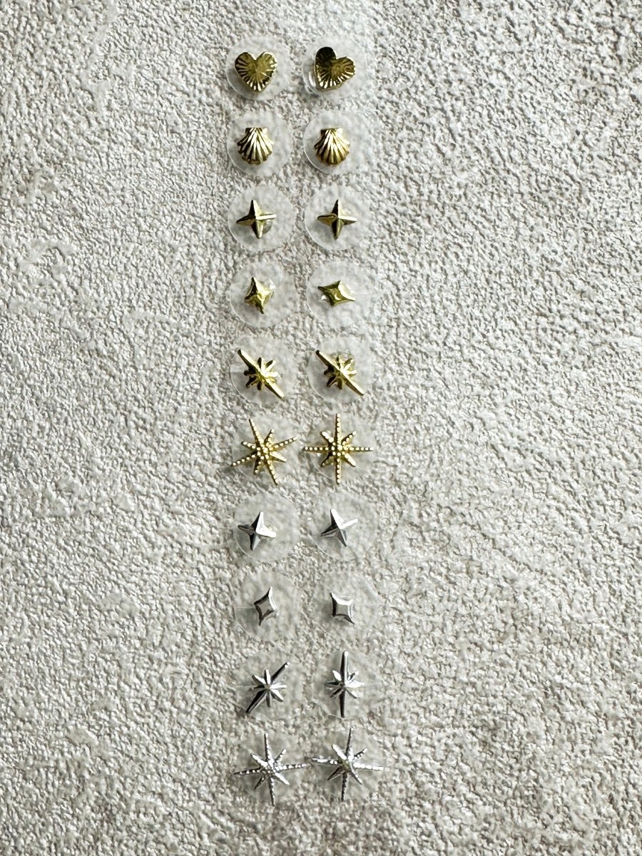 耳つぼジュエリーシール 金属アレルギー対応 キラキラ 星 ハート