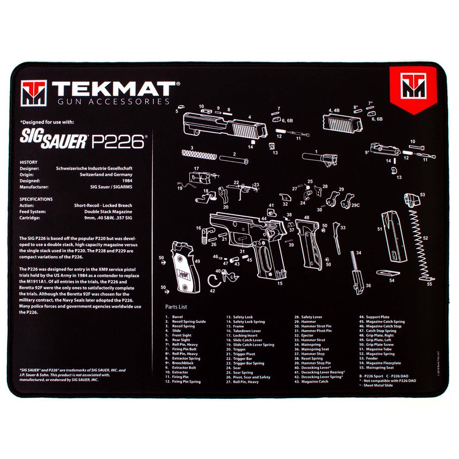 TekMat Sig Sauer P226 Ultra Premium Gun Cleaning Mat | Galls