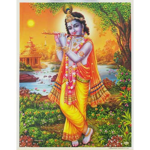クリシュナ神ポスター（小サイズ） | ガネーシャ神と開運グッズ