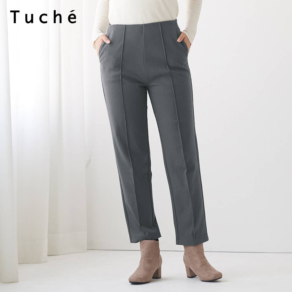 テーパード・裏起毛】ウールライクパンツ【SALE】 TZY94K :レディース