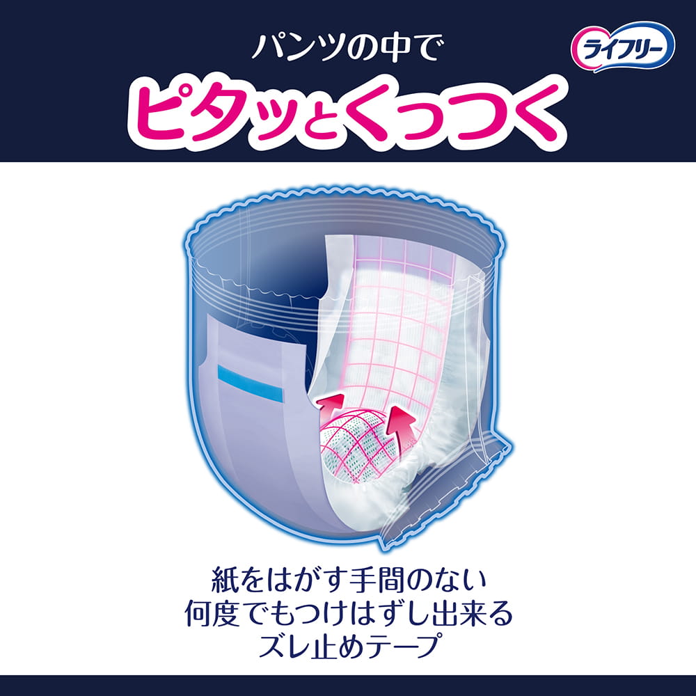 ライフリー ズレずに安心 紙パンツ専用尿とりパッド 夜用 6回吸収20枚