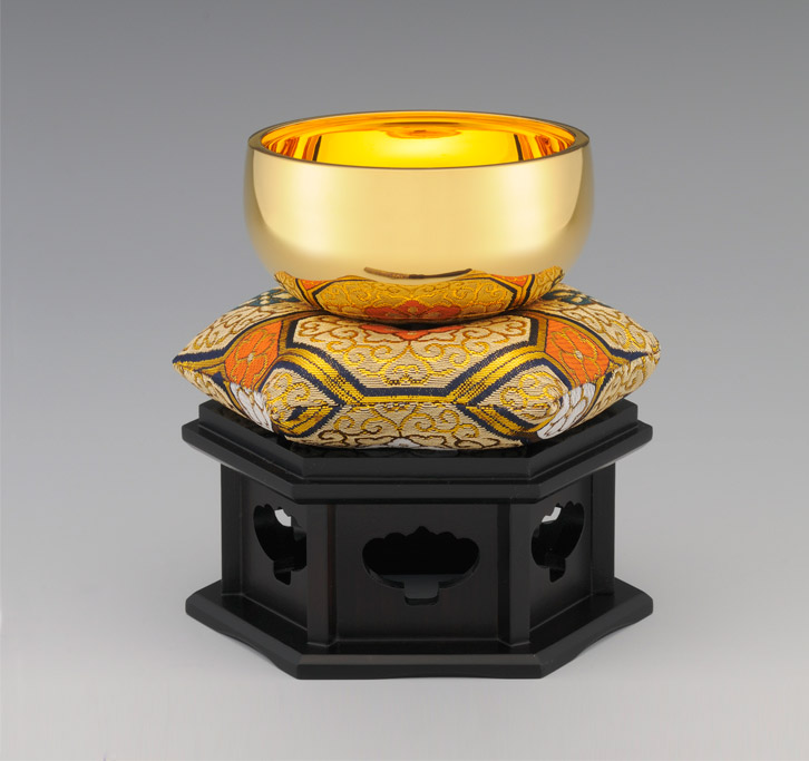 18金製 おりん 2.5寸（約130g）ー造幣局検定印入り ー 三宝堂