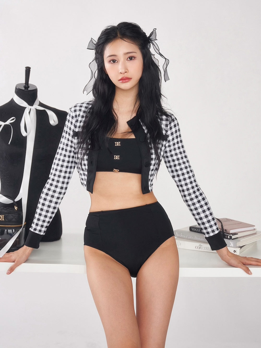 新品】Darich ショルダーリボンコルセットビキニ PNK FREESize DD