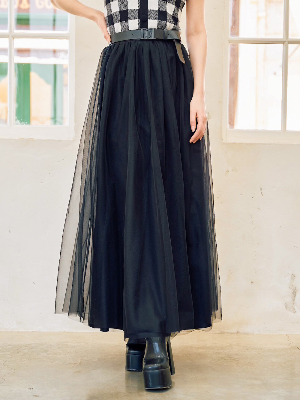 ダブルチュールフレアスカート – Darich (ダーリッチ)