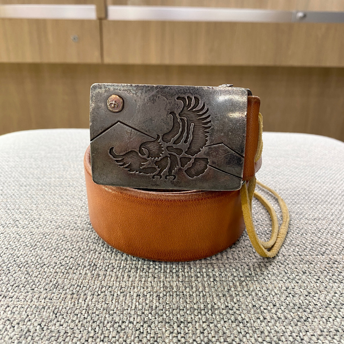 ゴローズ goro's [希少][ほぼ新品]影彫りバックルベルト(サドル