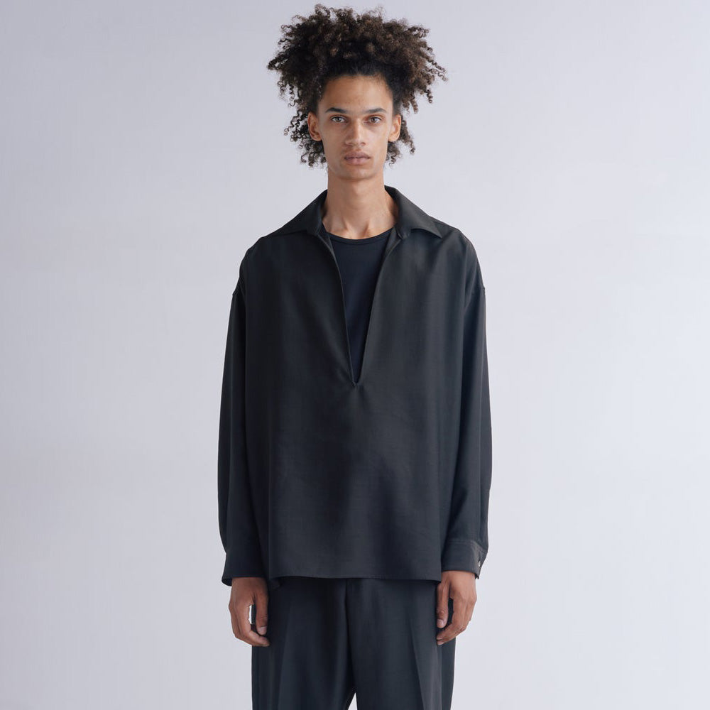 Graphpaper (グラフペーパー) Wool Cupro Skipper Shirt GU241-50075