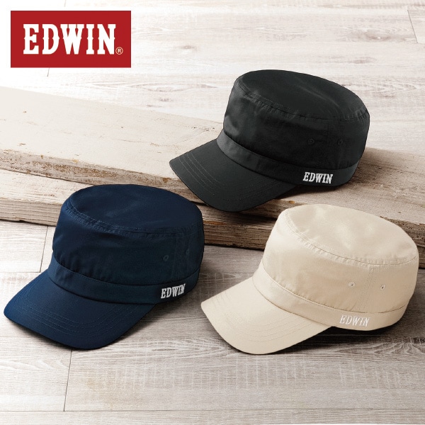 エドウィン カジュアルワークキャップ(ブラック): メンズファッション