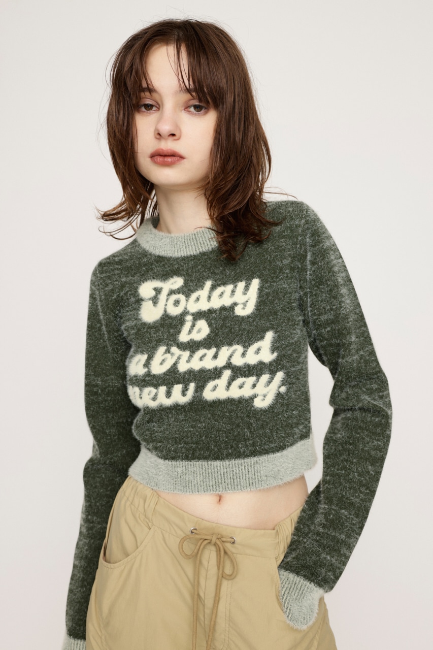 SLY | JQ LOGO MINKY CROP KNIT トップス (ニット ) |SHEL'TTER WEBSTORE