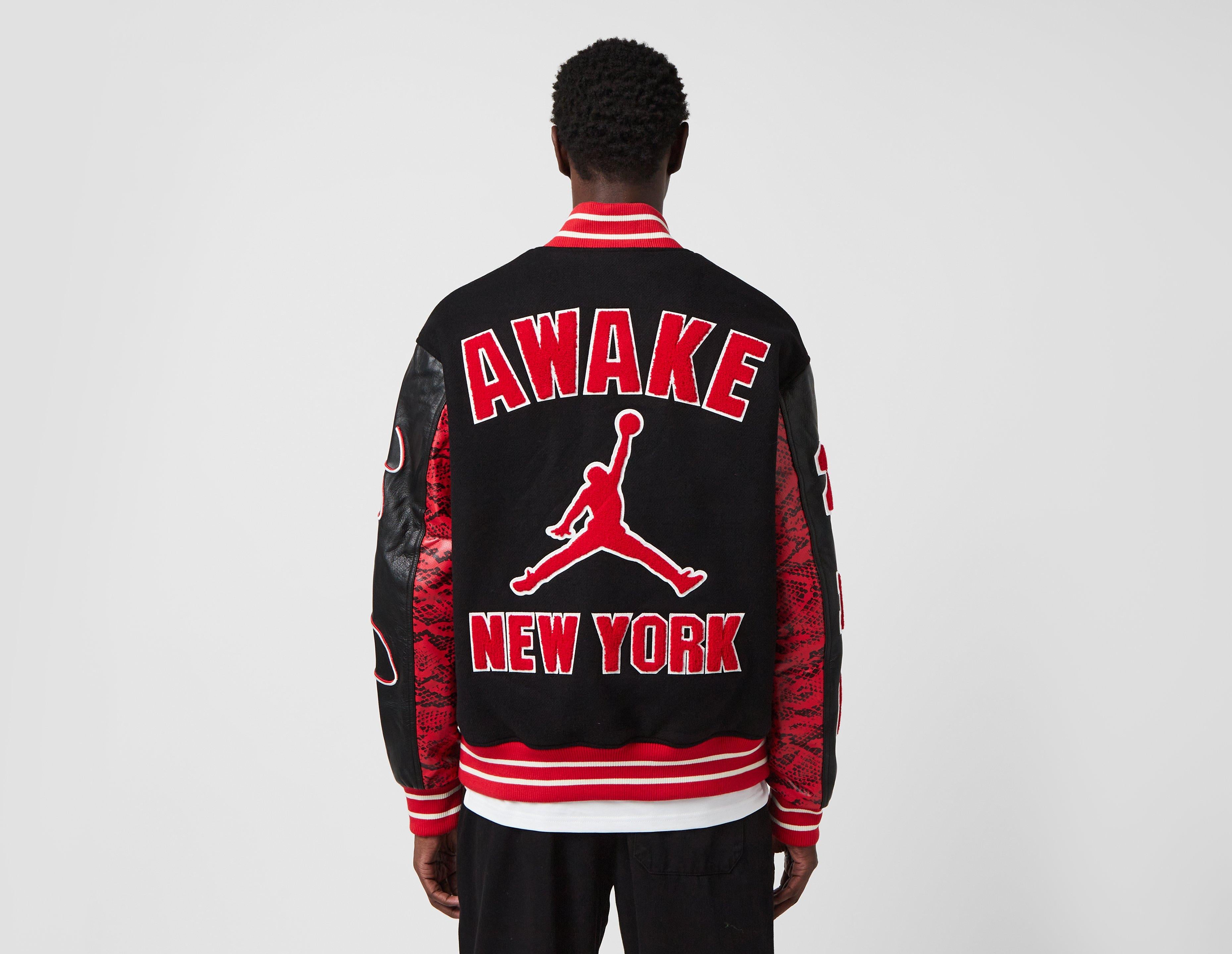 Black Jordan x Awake NY Varsity Jacket | Footpatrol