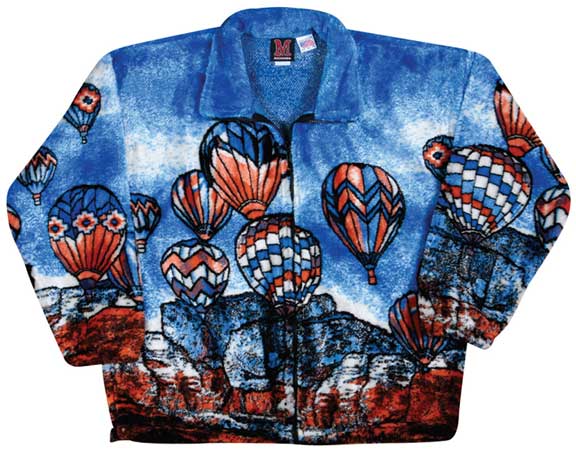 Mazmania Hot Air Balloon Plush Fleece Jacket