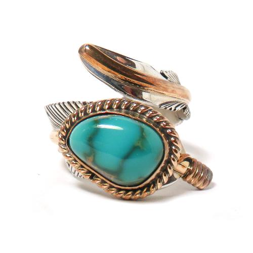 フェザーリング、インディアンジュエリー、羽型ジュエリー、Harvey Mace