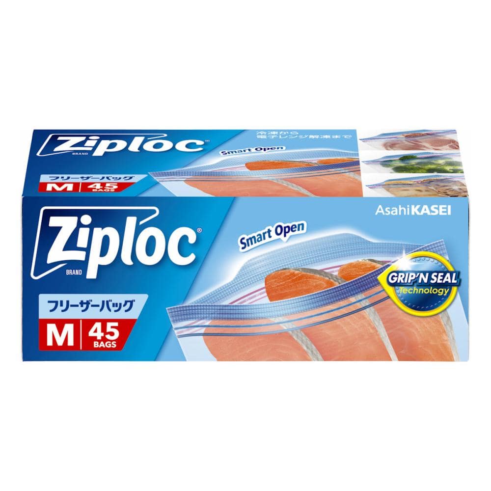 旭化成 ジップロック フリーザーバッグ M 45枚 の通販