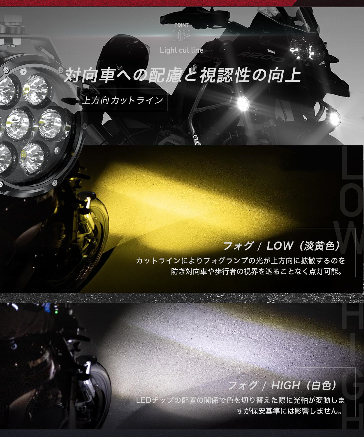 Vehicle inspection compliant LED fog lamp KDR-K7 | 20W/45W