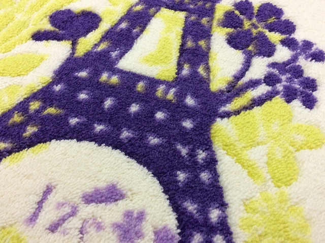 アクセントマット【アトリエLZC】 LZ03 パープル 西川リビング - お