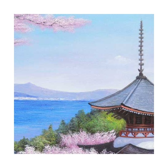 絵画 油絵 厳島神社 （木村由記夫） 送料無料 【肉筆】【油絵】【日本