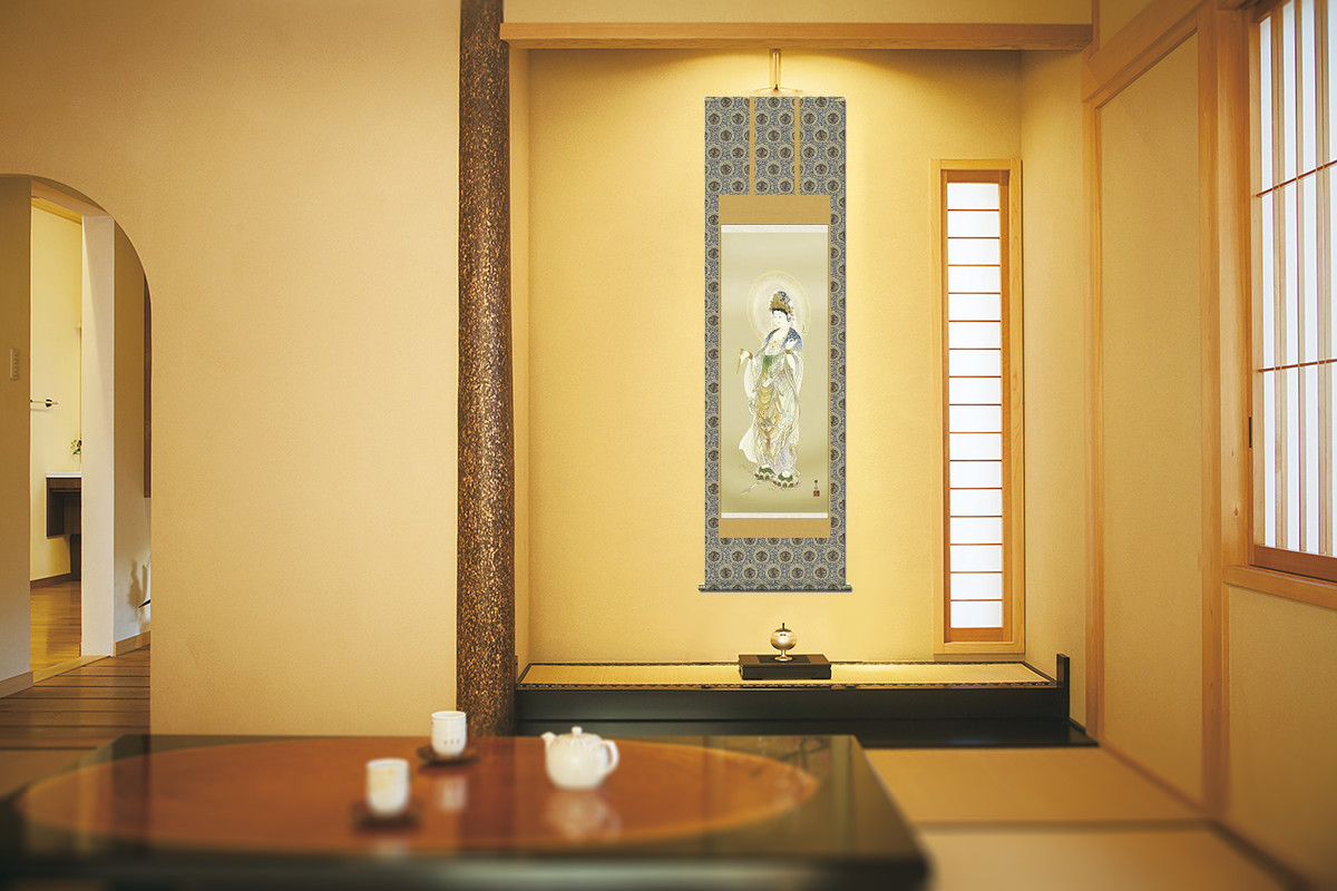 楊柳観音 天野豊水（弥栄会）【尺八】！ 観音 - 掛け軸（掛軸）販売