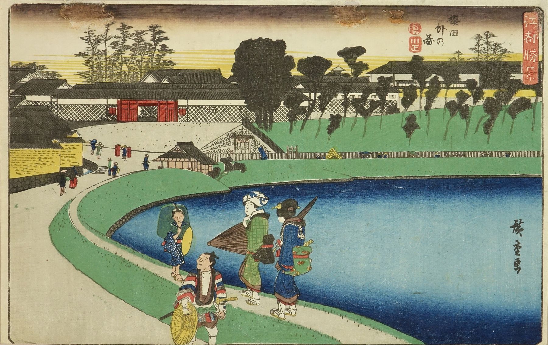 広重 江都勝景 桜田外之図 | 浮世絵 | 原書房 神田神保町