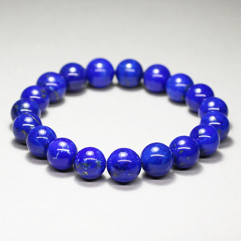 高品質++]アフガニスタン産ラピスラズリブレスレット（約10.5mm玉