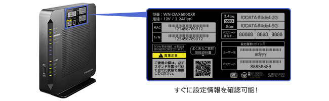 WN-DAX6000XR Wi-Fi 6対応 10Gルーター | アイ・オー・データ機器 I-O DATA