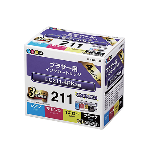ブラザーLC211-4PK互換インクカートリッジ | いろはインク