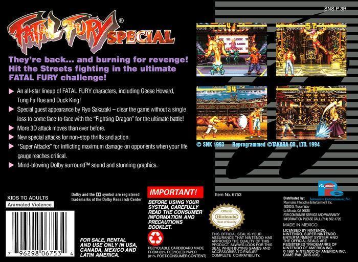 Fatal Fury Special - (SNES) Super Nintendo [Pre-Owned] | J&L Game