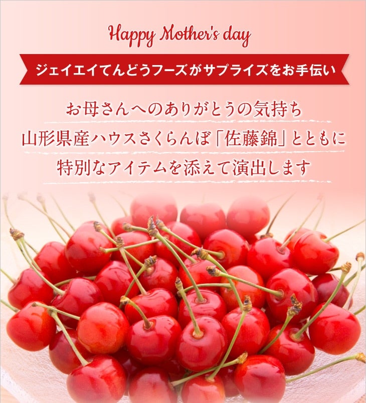 母の日ギフト】ハウスさくらんぼ佐藤錦300g（化粧箱入）山形県産