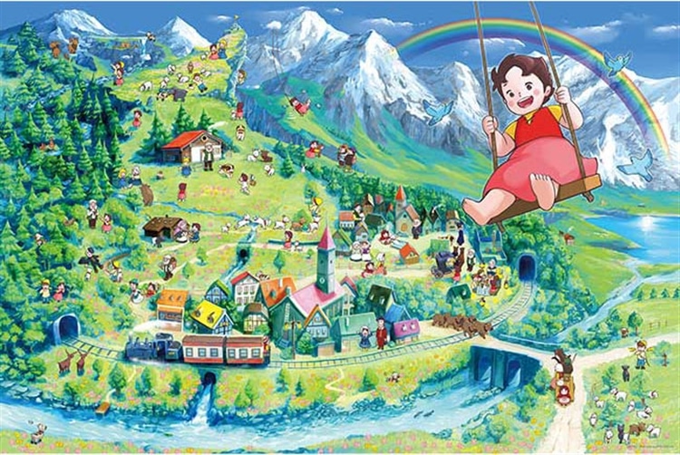 APP-1000-921 アルプスの少女ハイジ ハイジのアルプスマップ 1000