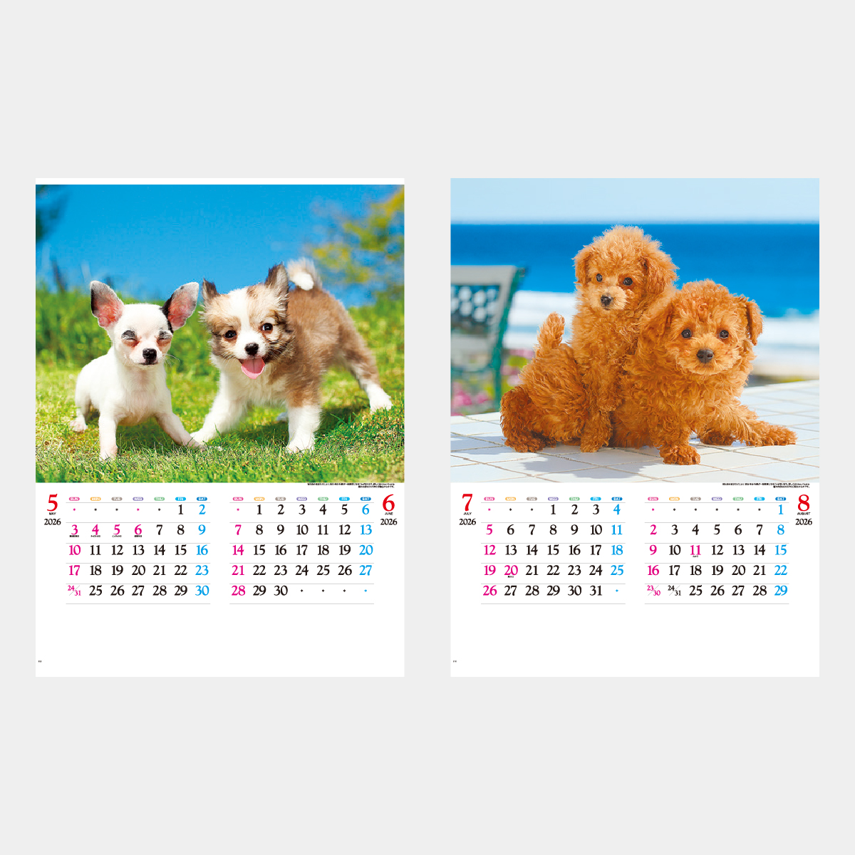IC-203 かわいい犬2026年版の名入れカレンダーを格安で販売 - 名入れ
